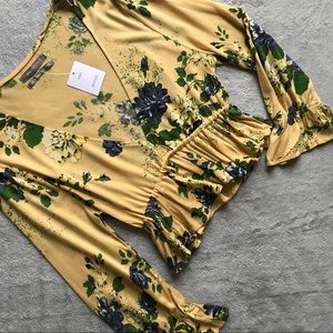 NWT Urban Outfitters Blossom Peplum Floral Top S